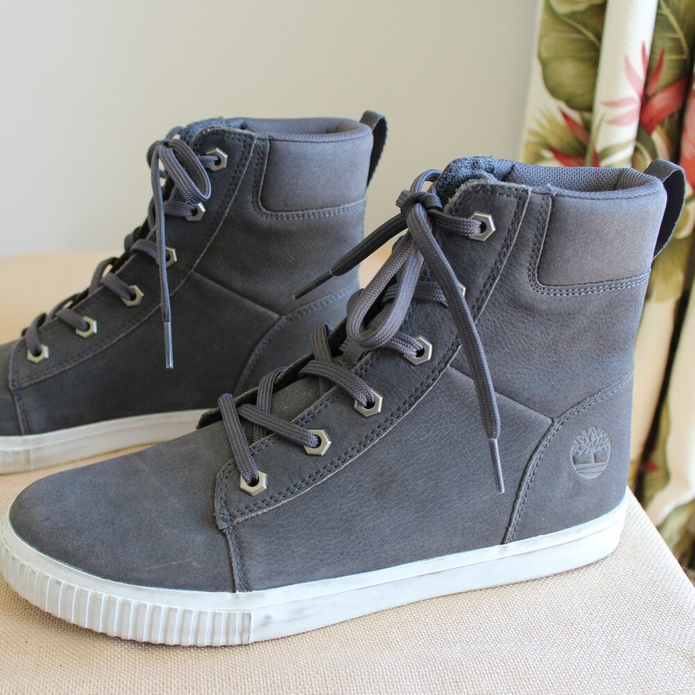 GUC Timberland Women's Size 9 Skyla Bay Dark Gray High Top Comfort Sneaker